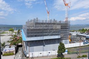 令和8年5月7日（木曜日）の新しい琵琶湖文化館建設地の様子。