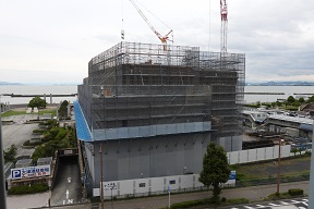 令和8年6月4日（木曜日）の新しい琵琶湖文化館建設地の様子。