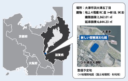 整備予定地の地図、建物概要
