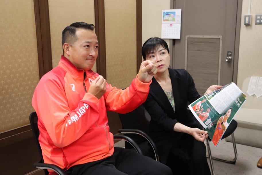 大会への抱負を語る森本選手
