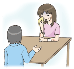 相談している画像