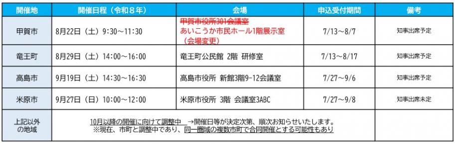 開催予定