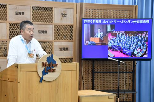 ミシガン州知事来県の様子