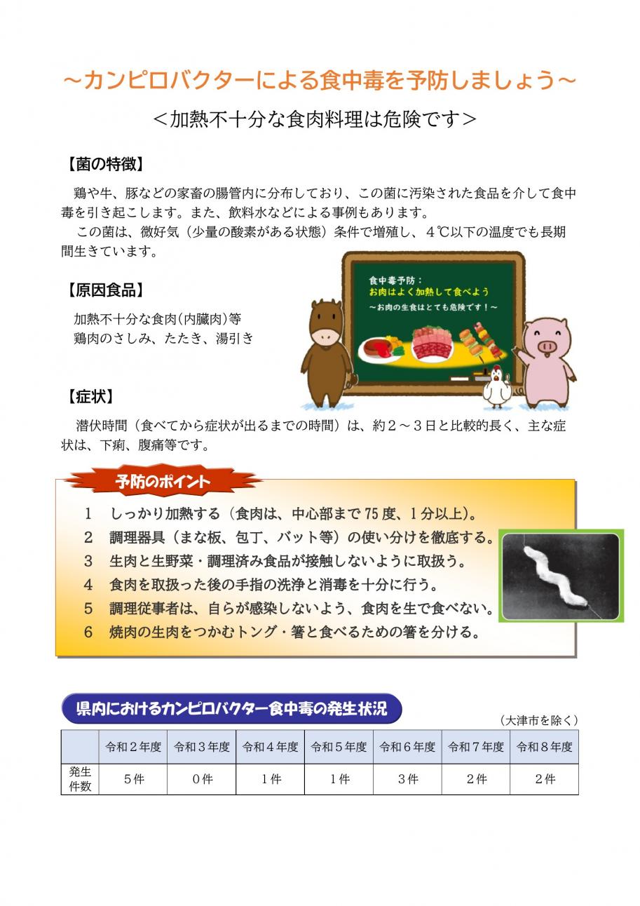 カンピロバクターの啓発資料