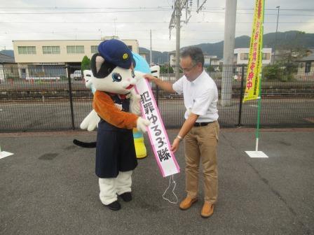 ゆる3（さん）防犯キャンペーン啓発 湖北地域（木之本）の様子2