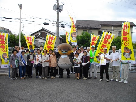 草津地域での「詐欺用心」啓発の様子3