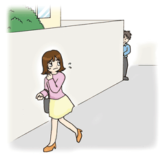 ストーカーイメージイラスト