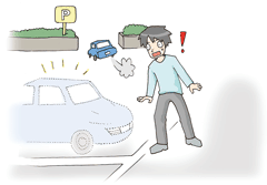 自動車盗イメージイラスト