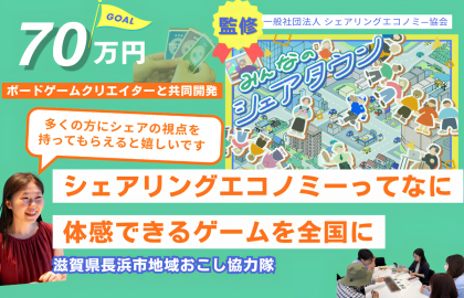 シェアリングエコノミーって?を体感できるゲーム-【みんなのシェアタウン】を全国に