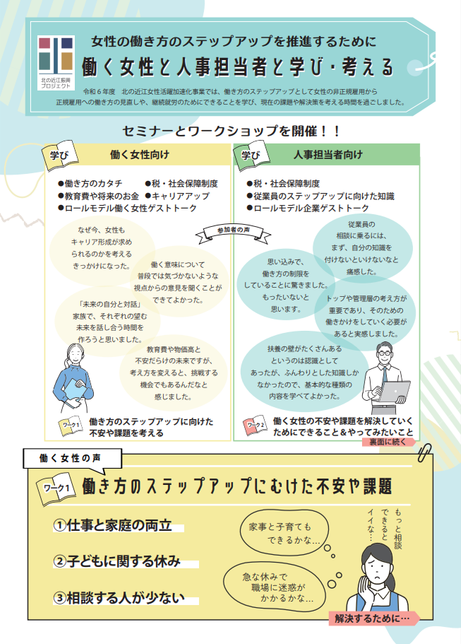 北の近江女性活躍加速化事業まとめ(表)