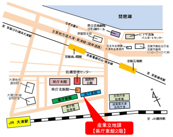 滋賀県庁地図