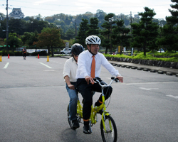 タンデム自転車の試乗