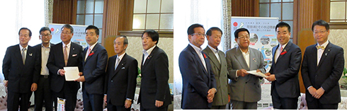 滋賀県市長会および町村会からの要望を受領