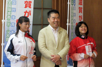 世界パラ水泳選手権大会に出場される井上選手、福井選手