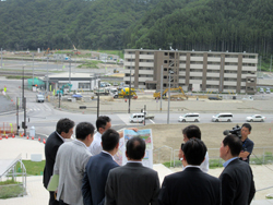 被災地（釜石市と大槌町）の復興の現状を視察