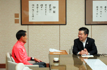 曽野選手と面会