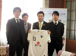 フットサルの全国大会に出場される「あがりゃんせフットサルクラブ」の皆さん