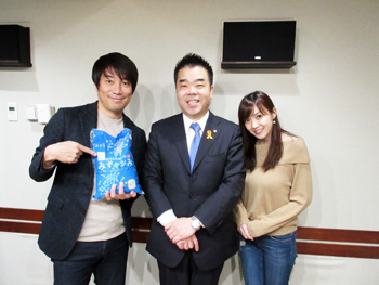 TOKYO FM「追跡」の収録。全国のリスナー約213万人に向け、琵琶湖新時代をテーマに滋賀県の取組や魅力を発信。