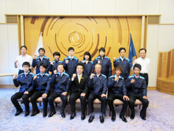出場選手との集合写真