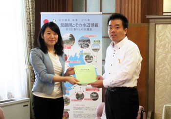 大津市、新守山川改修促進協議会からの要望を受ける
