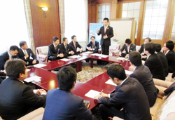 青年会議所の理事長の皆さんとの懇談会