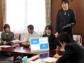 守山中・高校の生徒のご訪問