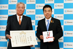 滋賀経済産業協会会長近江鍛工株式会社代表取締役社長坂口康一様と一緒に