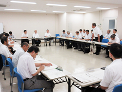 琵琶湖流域下水道協議会の定例会議の様子