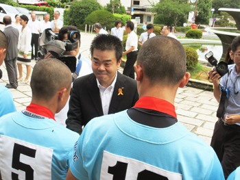 近江高等学校硬式野球部の皆さんの激励会