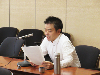 初めての知事談話