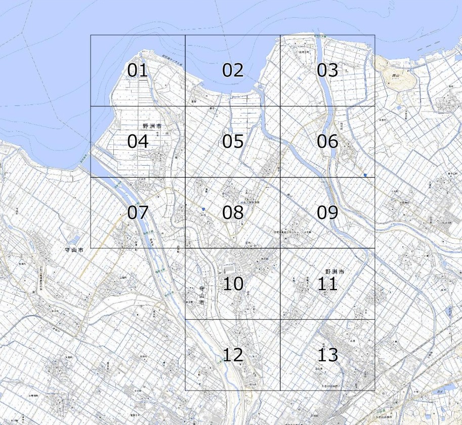 中主地区の地図