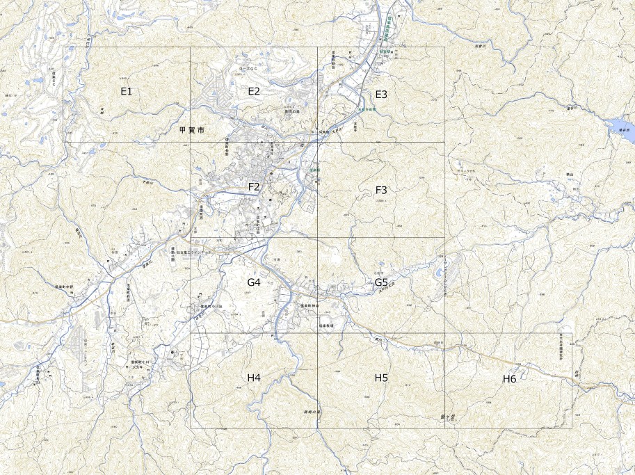 信楽地区の地図