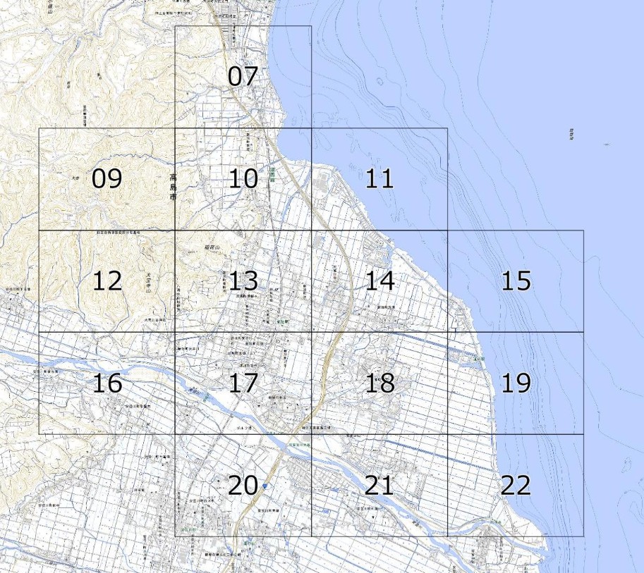 新旭地区の地図