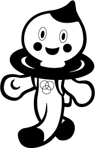 ハイキング白黒