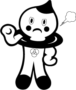 怒る白黒
