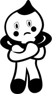 悩む白黒
