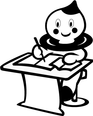 勉強中白黒
